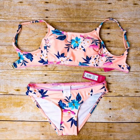 Xhilaration Other - Coral Floral Bikini